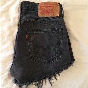 Vintage Black 501 Levi Shorts